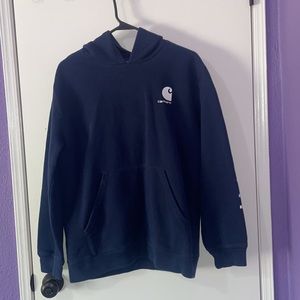 XL kids dark blue carhartt hoodie, worn only a couple times still in great shape